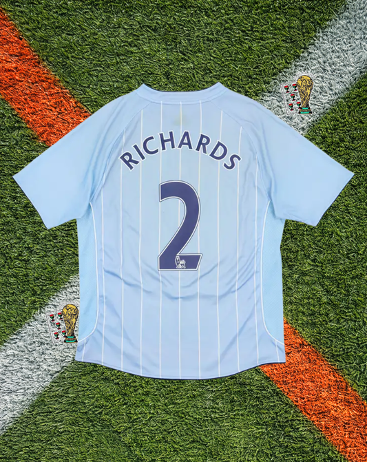 Manchester City 2007-08 Home Jersey – Richards #2 – Le Coq Sportif