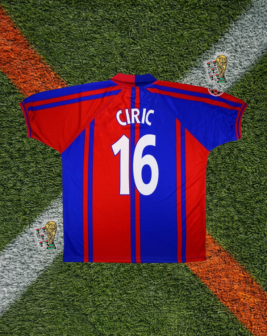 Barcelona 1997–98 Home Ciric #16 – Kappa Blaugrana Arch-Stripe Classic