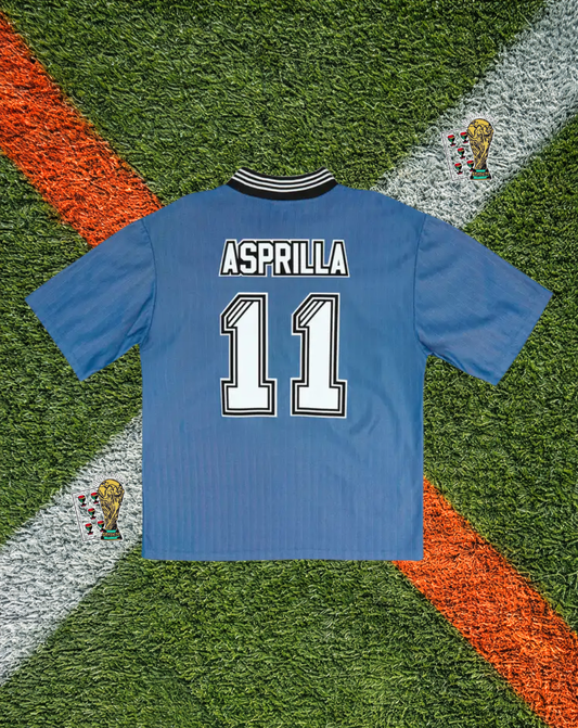 Newcastle United 1996-1997 Away Jersey – ASPRILLA #11- "Denim Kit & Converse Sponsor
