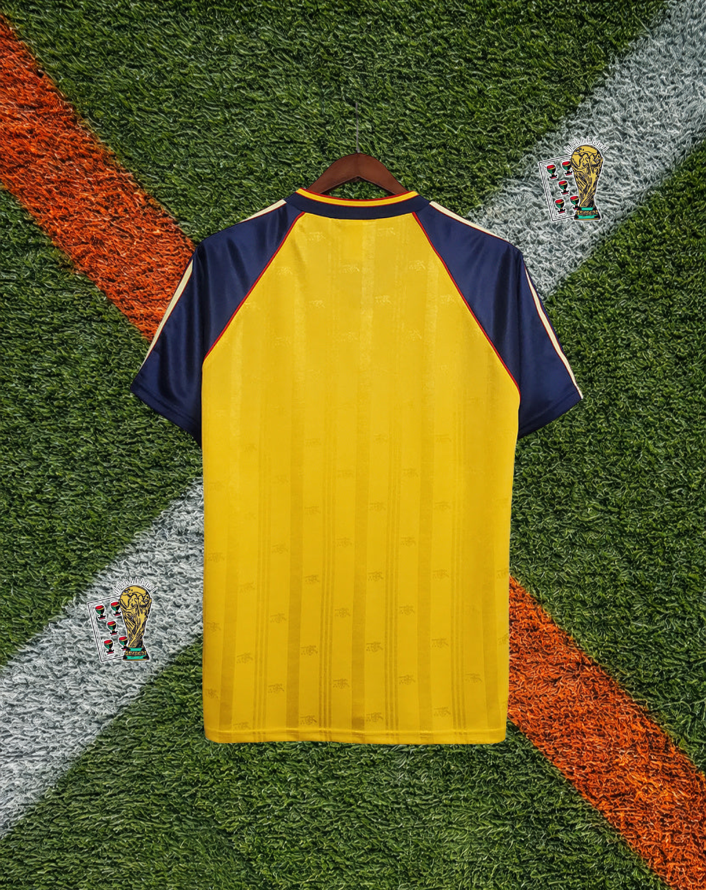 Arsenal FC 1988–91 Away – Adidas Yellow JVC Classic Football Shirt (Bruised Banana Era Predecessor)