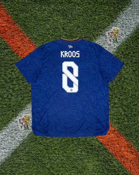 Real Madrid 2021–22 Away Kroos #8 – Adidas Navy & Orange