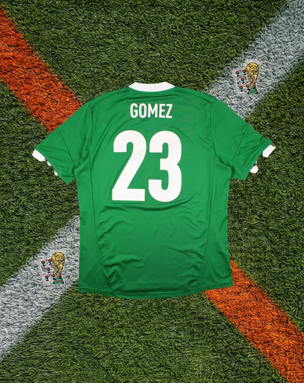 Germany 2012/13 Away Jersey – Mario Gómez #23 – Green Adidas ClimaCool Edition
