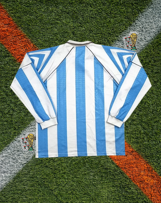 Argentina 1996–98 Home – Adidas Long Sleeve Albiceleste Classic Football Shirt