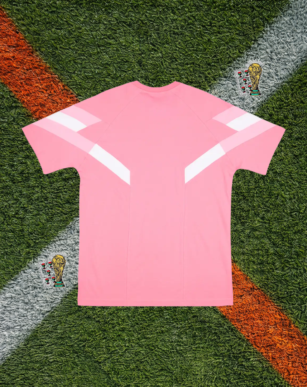 Inter Miami CF 2025 Adidas Originals Tee – Pink Lifestyle Shirt with Chevron Shoulder Stripes Classic Football Shirt