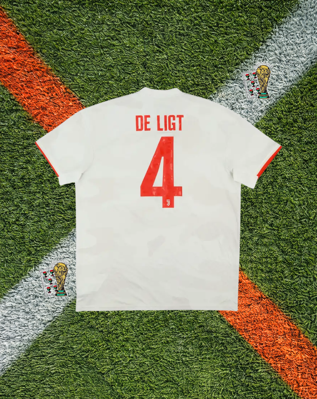 Juventus 2019–20 Away Jersey – De Ligt #4 - Jeep White & Solar Red Adidas Kit