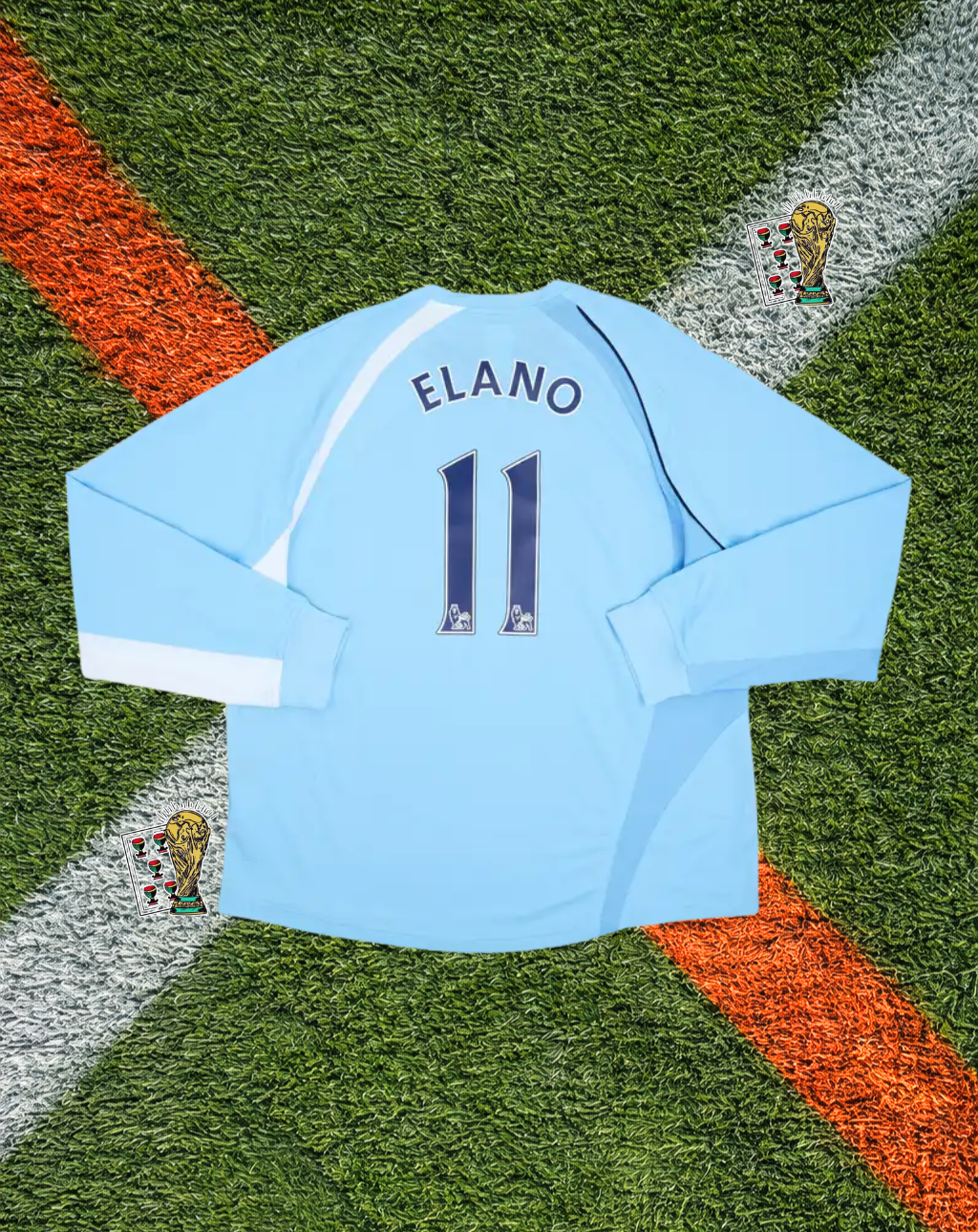 Manchester City 2008-09 Home Jersey – Elano #11 – Le Coq Sportif- Longsleeve