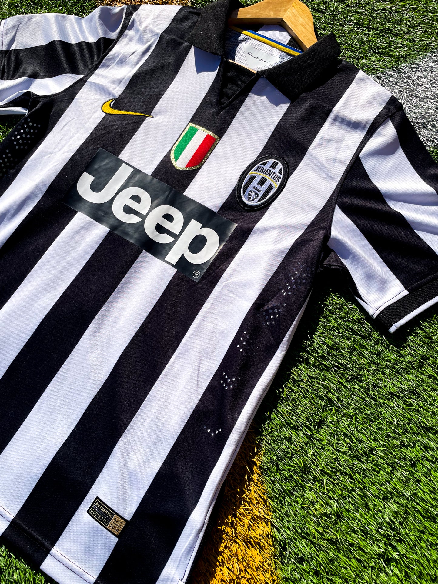 Juventus 2014-15 Home Tevez #10 Vintage Champions League Final Soccer Jersey – Retro Black & White Classic - Five Of Cups Official