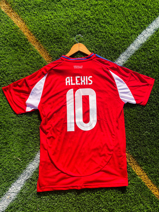 Chile 2024 Home #10 Copa América Jersey – Red Adidas Football Kit with Classic Crest and Modern Design - Five Of Cups Official
