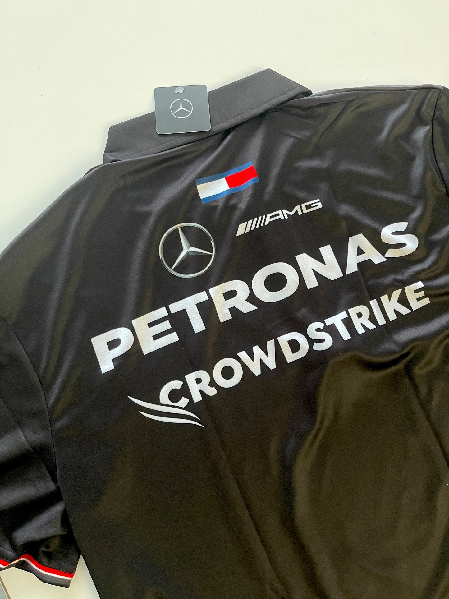 Mercedes Formula 1 Black Team Polo – Classic Silver Arrows Racing Design