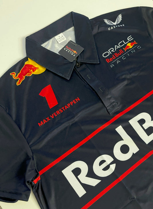 Red Bull Formula 1 Navy Polo – Max Verstappen 1- Classic Team Racing Design
