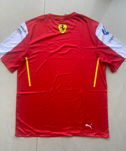 Ferrari Formula 1 Red Team Jersey – Classic Red with White Sleeves Design