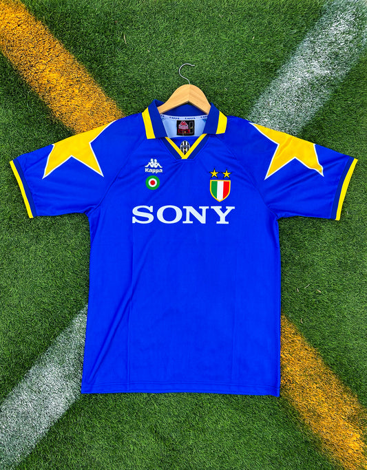 Juventus 1997-98 Third Zidane #21 Vintage Serie A Jersey – Retro Blue & Yellow Classic - Five Of Cups Official