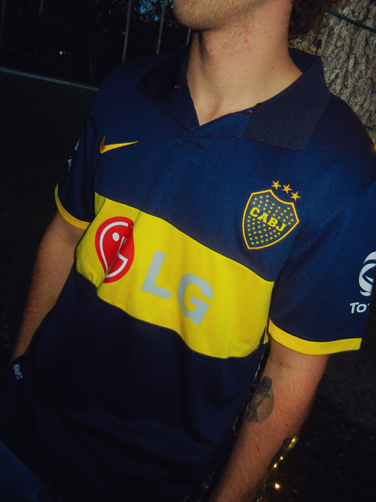 Boca Juniors 2009/2010 Home Palermo #9 Retro Argentinian Soccer Jersey – Classic Blue and Gold Heritage - Five Of Cups Official