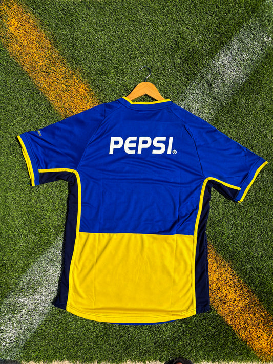 Boca Juniors 2001/2002 Home Jersey – Libertadores Champions Vintage Blue & Gold Classic - Five Of Cups Official