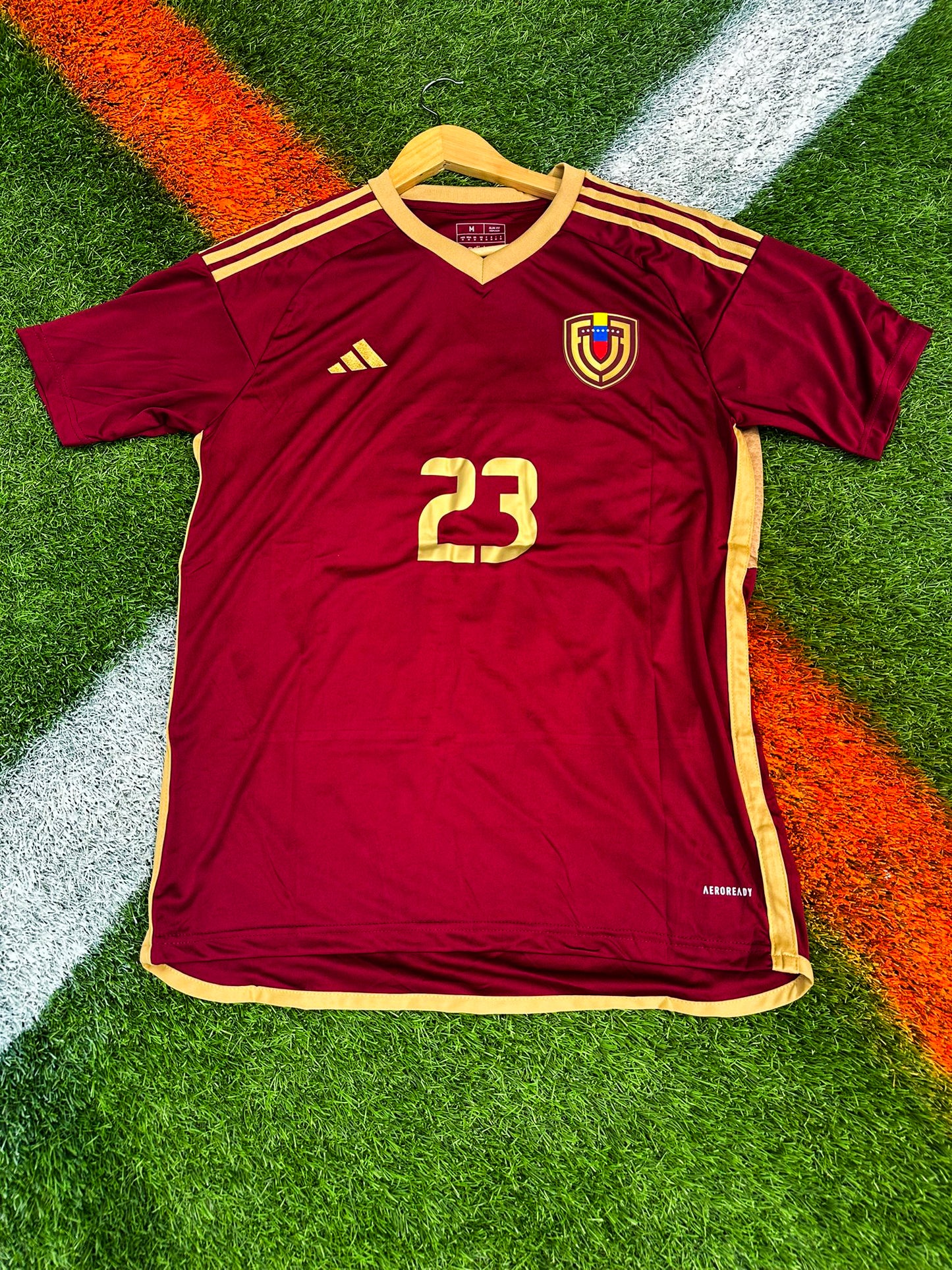 Front view of Venezuela 2024 Home Jersey for Copa America in signature burgundy