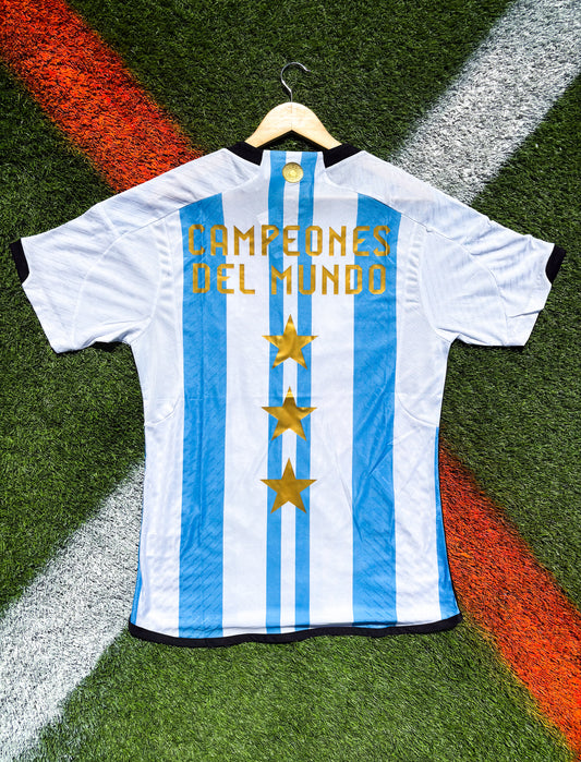 Argentina 2022 Home World Cup Champions Jersey Iconic Adidas Kit Champions edition - Five Of Cups Official