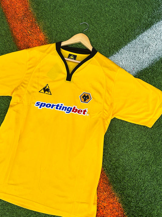 Wolverhampton Wanderers 2009–2010 Home Jersey – Le Coq Sportif Kit with Sportingbet - Five Of Cups Official