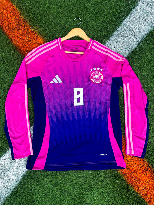 Germany 2024 Away Pink & Purple Adidas Soccer Jersey- Kroos 8β Bold Gradient Kit for the Euros and the Streets - Five Of Cups Official