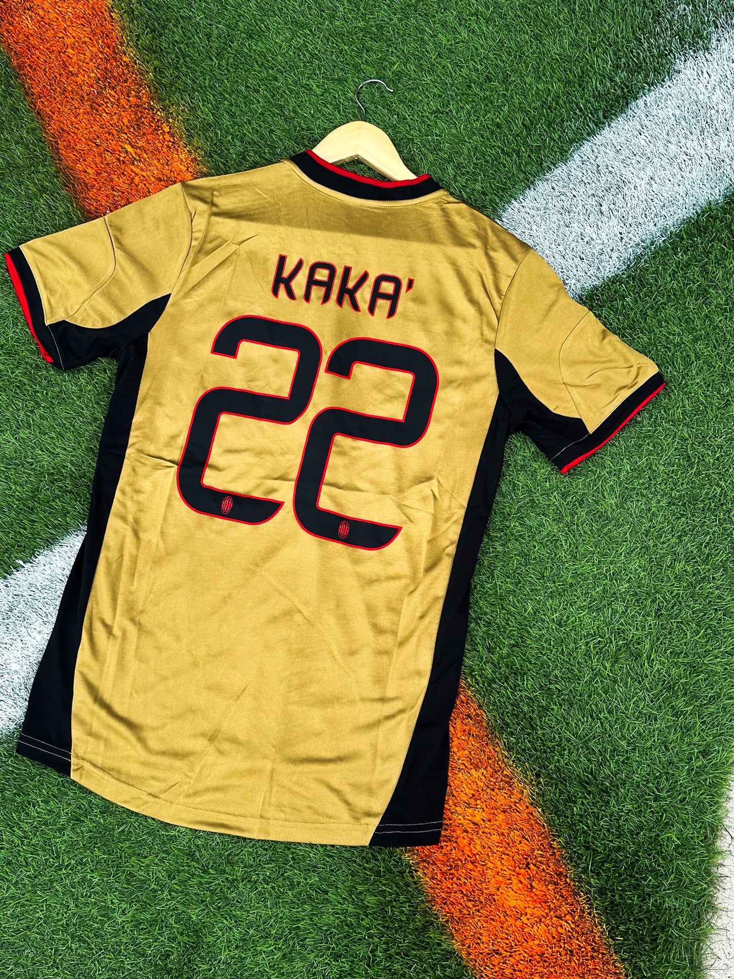 AC Milan 2013–2014 Third Jersey – Balotelli #45 Vintage Gold Edition - Five Of Cups Official