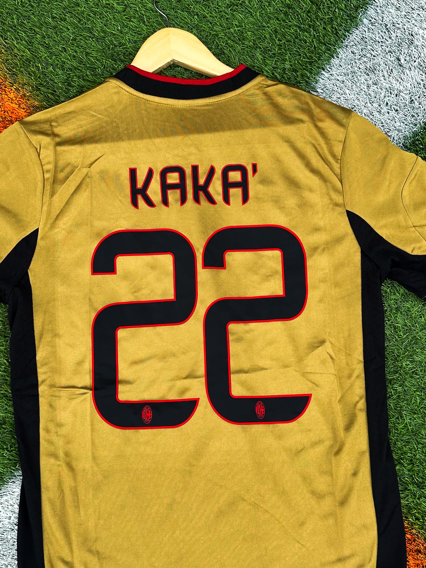 AC Milan 2013–2014 Third Jersey – Balotelli #45 Vintage Gold Edition - Five Of Cups Official