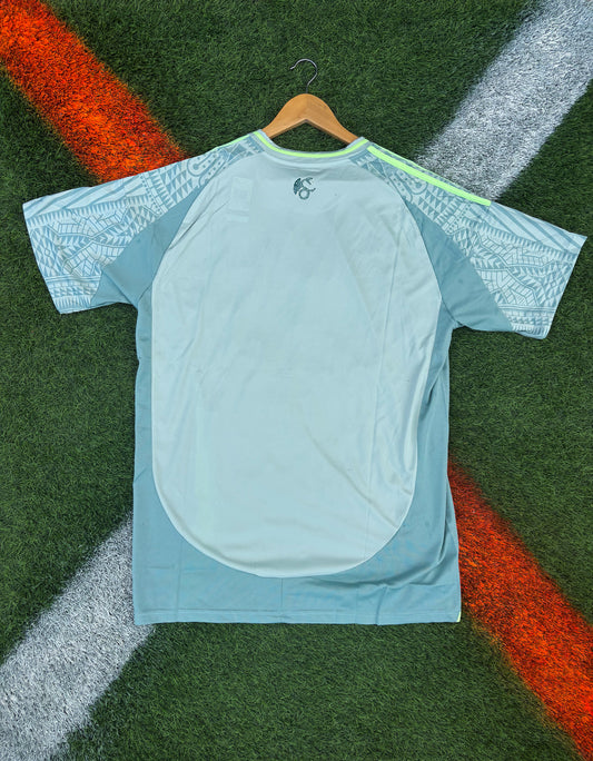 Mexico 2024–2025 Away Jersey – Aztec Snake Pattern in Linen Green