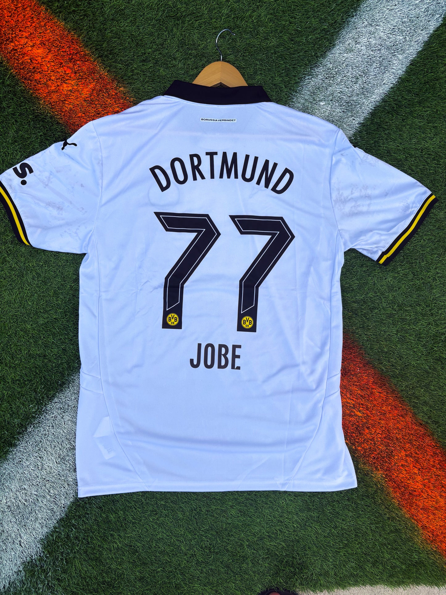 Borussia Dortmund 2024‑25 Third Jersey – Jobe Bellingham #77- Monochrome White Borsigplatz inspire
