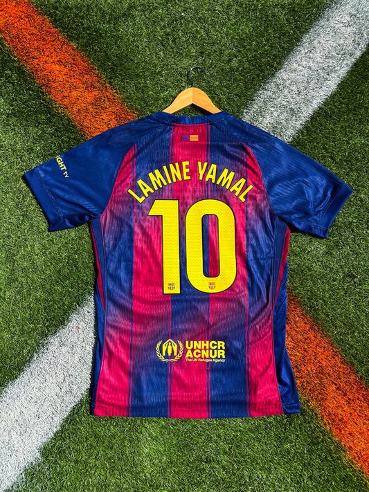 FC Barcelona 2025–2026 Home Jersey – Pedri #8 – Blaugrana Gradient Strip Kit