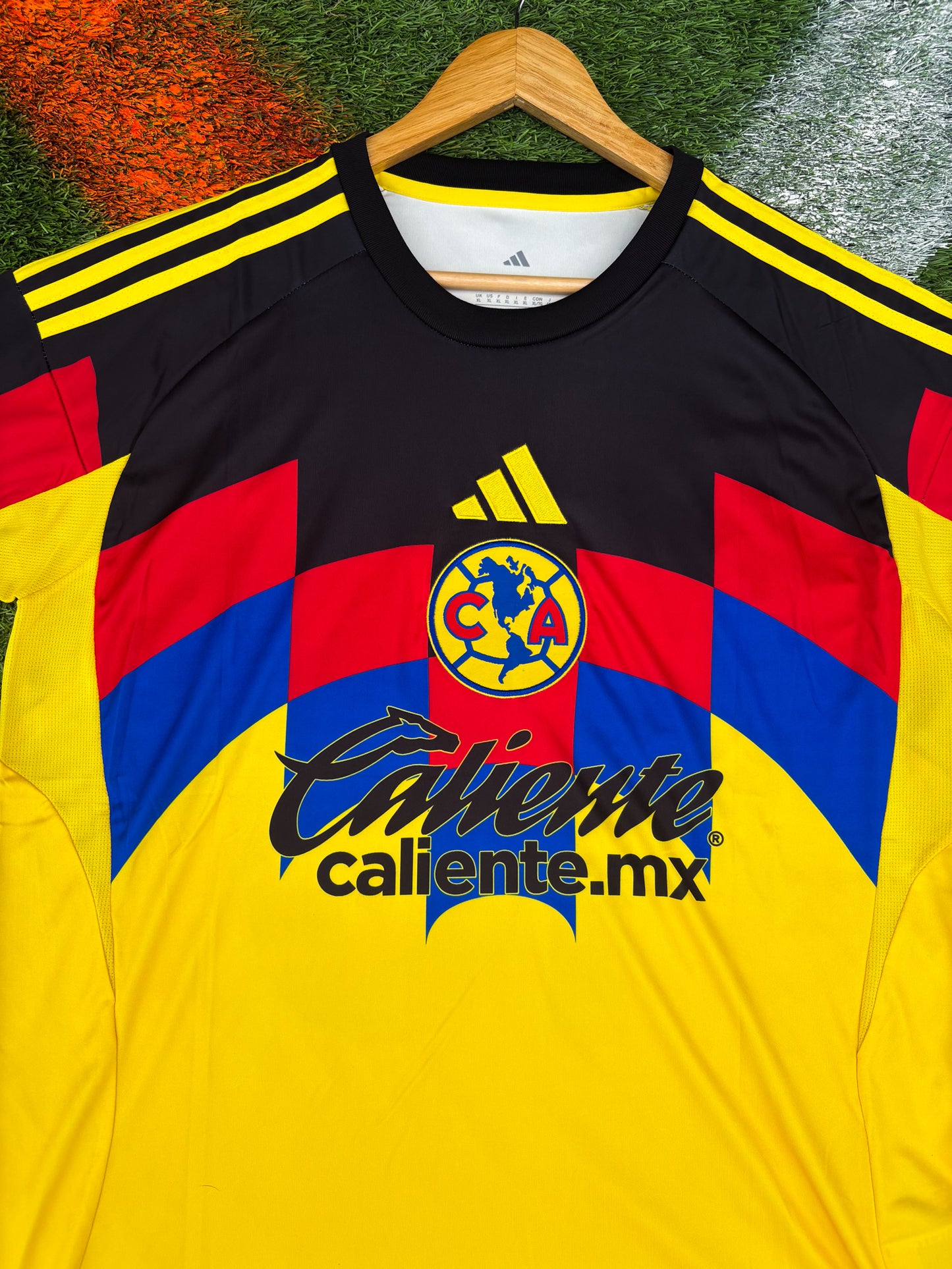 Club América 2025–26 Home Jersey – A. Zendejas #10 – Yellow & Feather Graphic by Adidas