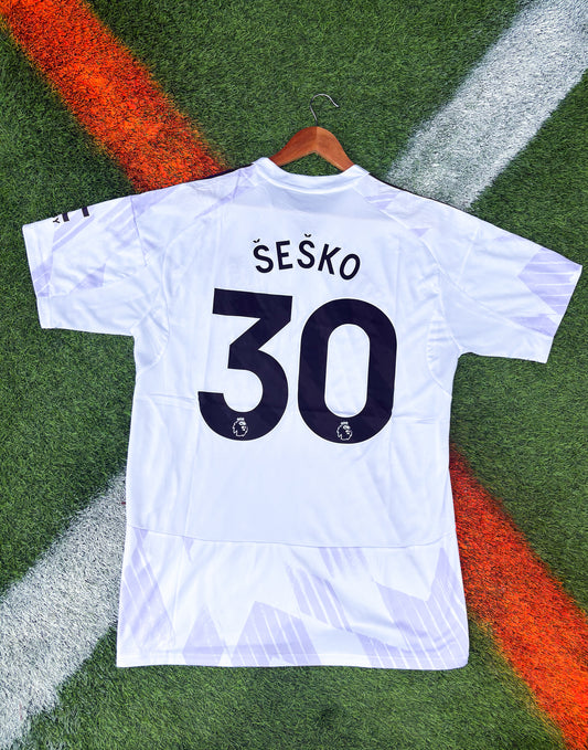 Manchester United 2025–26 Away Jersey – Šeško #30 – Modern Snowflake Revival