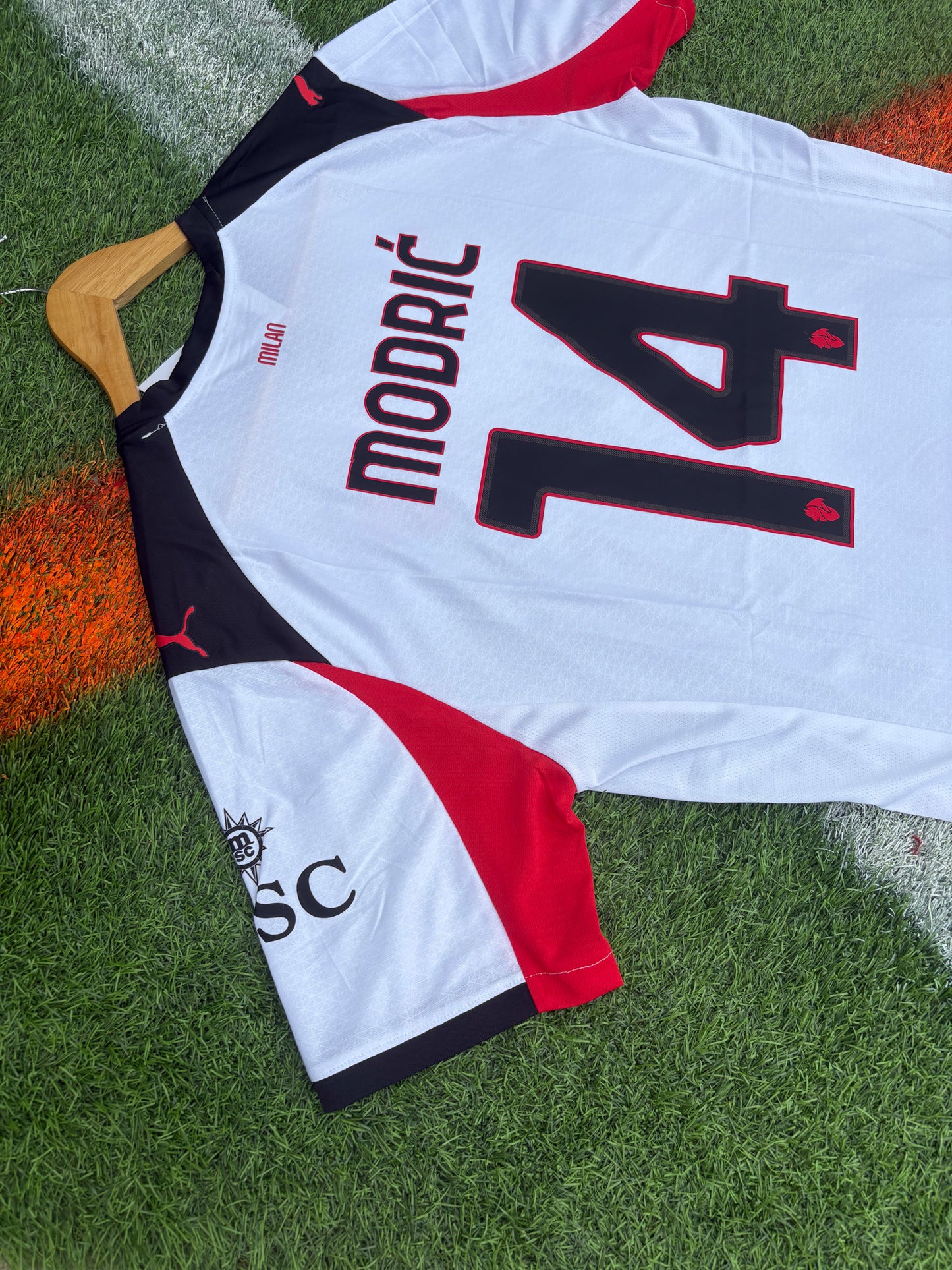 AC Milan 2025/26 Away Jersey – Modrić #14 – White & Red Devil Edition