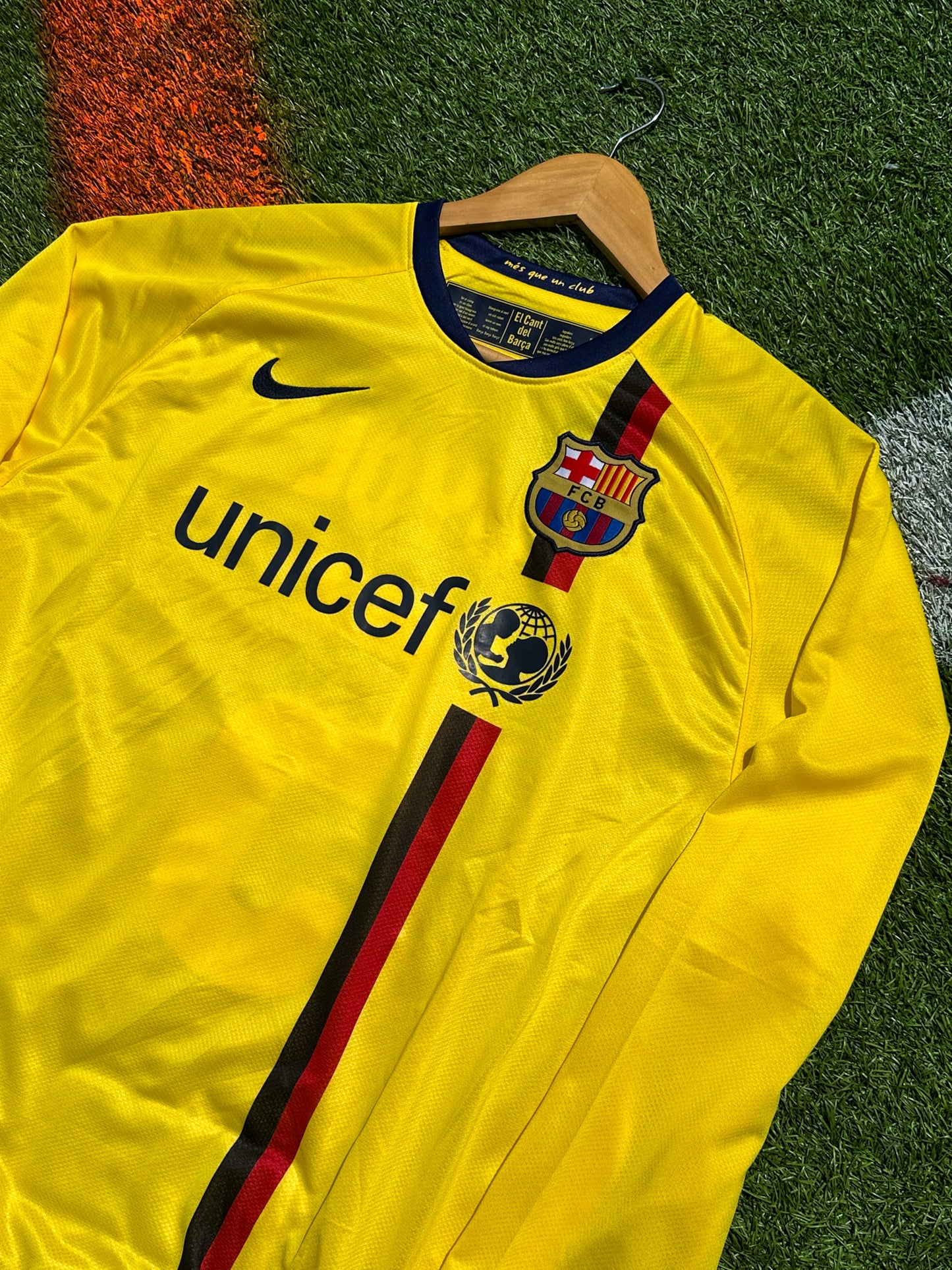 FC Barcelona 2008–09 Away Jersey – Bright Yellow – Treble Season Tribute