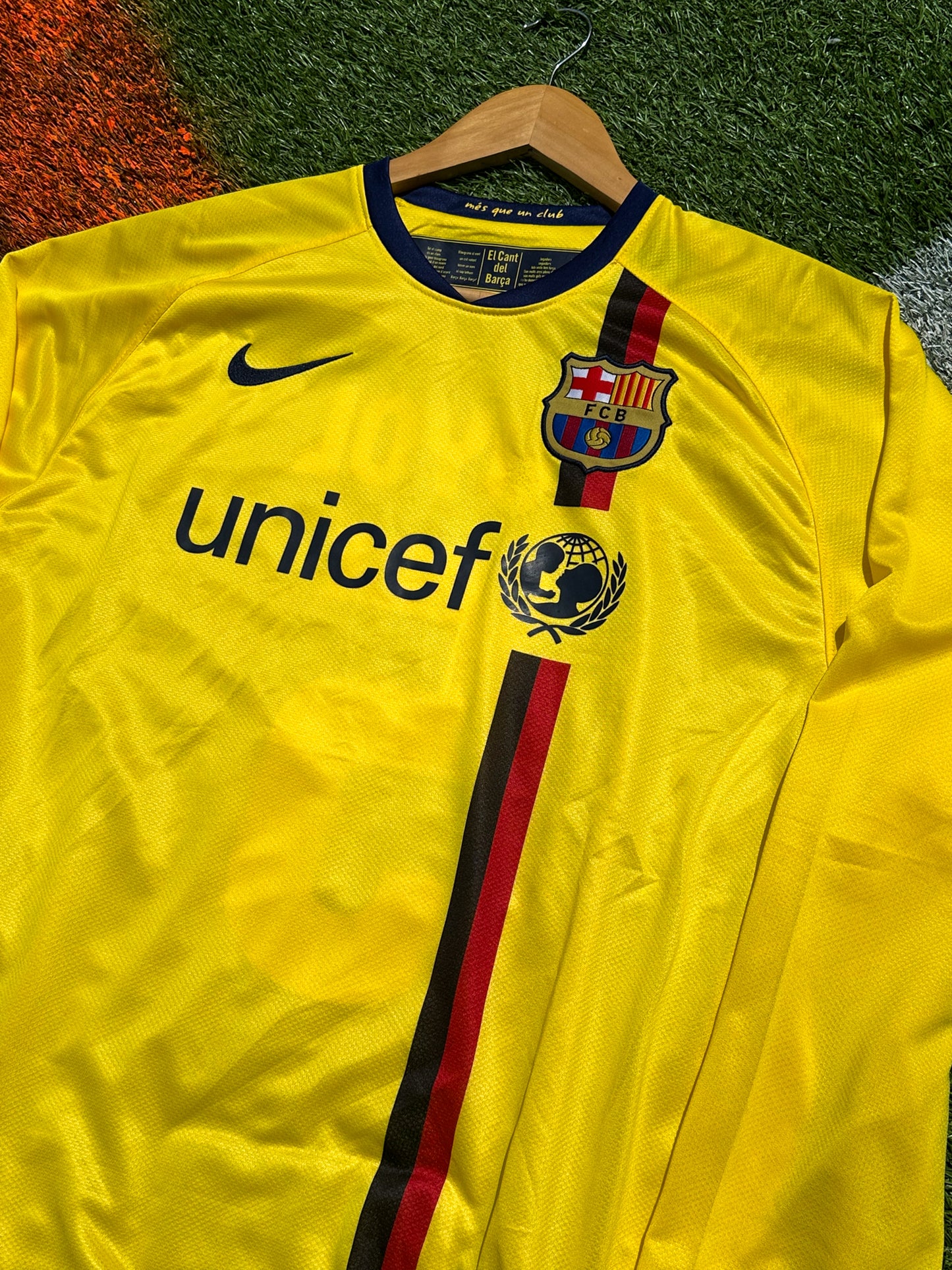 FC Barcelona 2008–09 Away Jersey – Bright Yellow – Treble Season Tribute