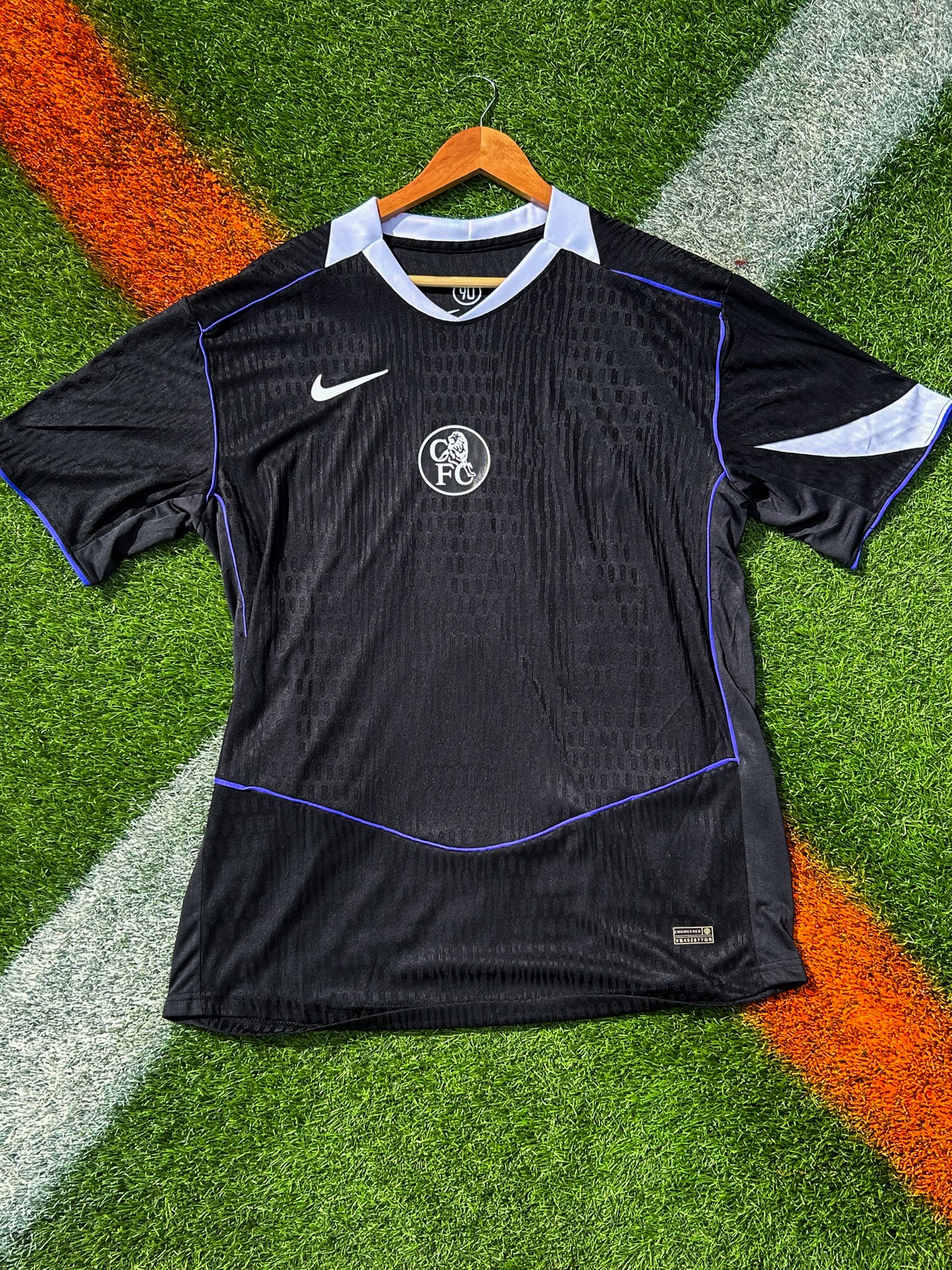 Chelsea 2025–26 Third Jersey – Black & Game Royal – Total 90 Anniversary Edition