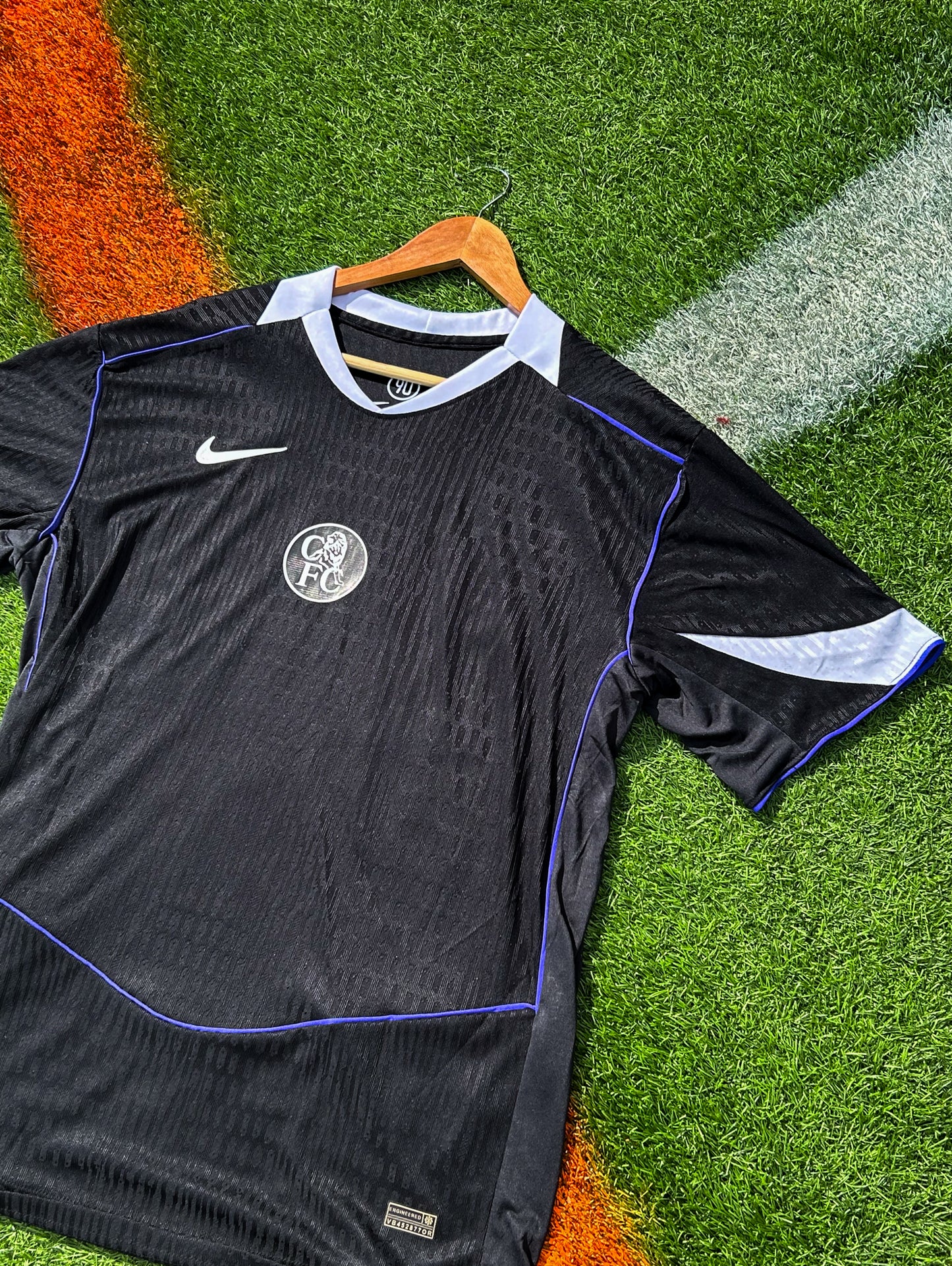 Chelsea 2025–26 Third Jersey – Black & Game Royal – Total 90 Anniversary Edition