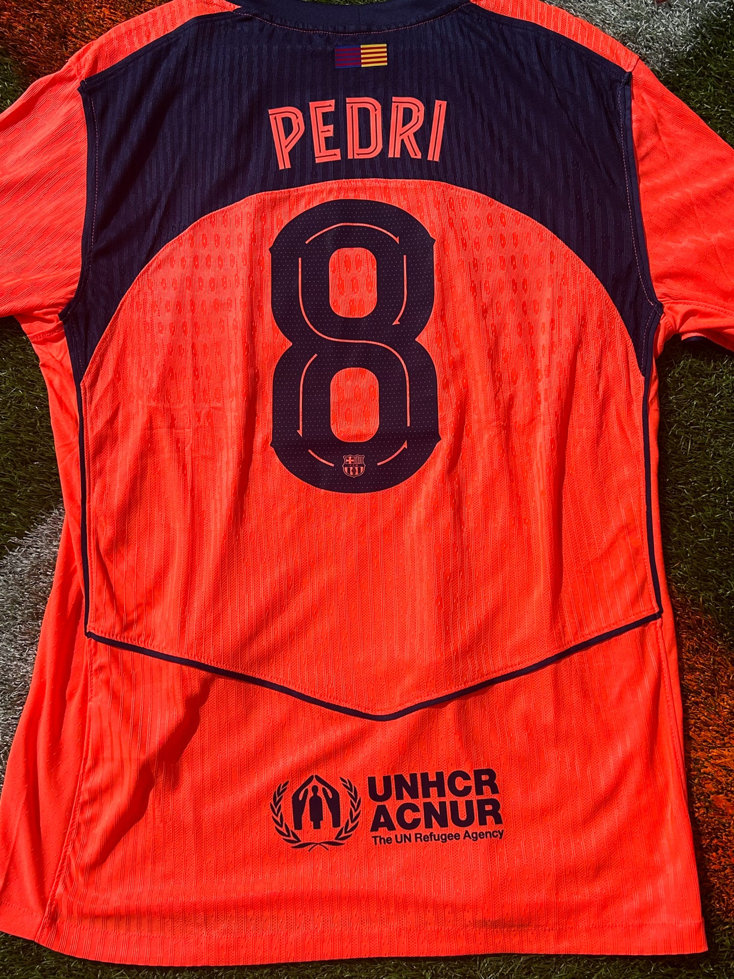 FC Barcelona 2025/2026 Third Jersey – Pedri #8 – Neon Coral Nike Edition
