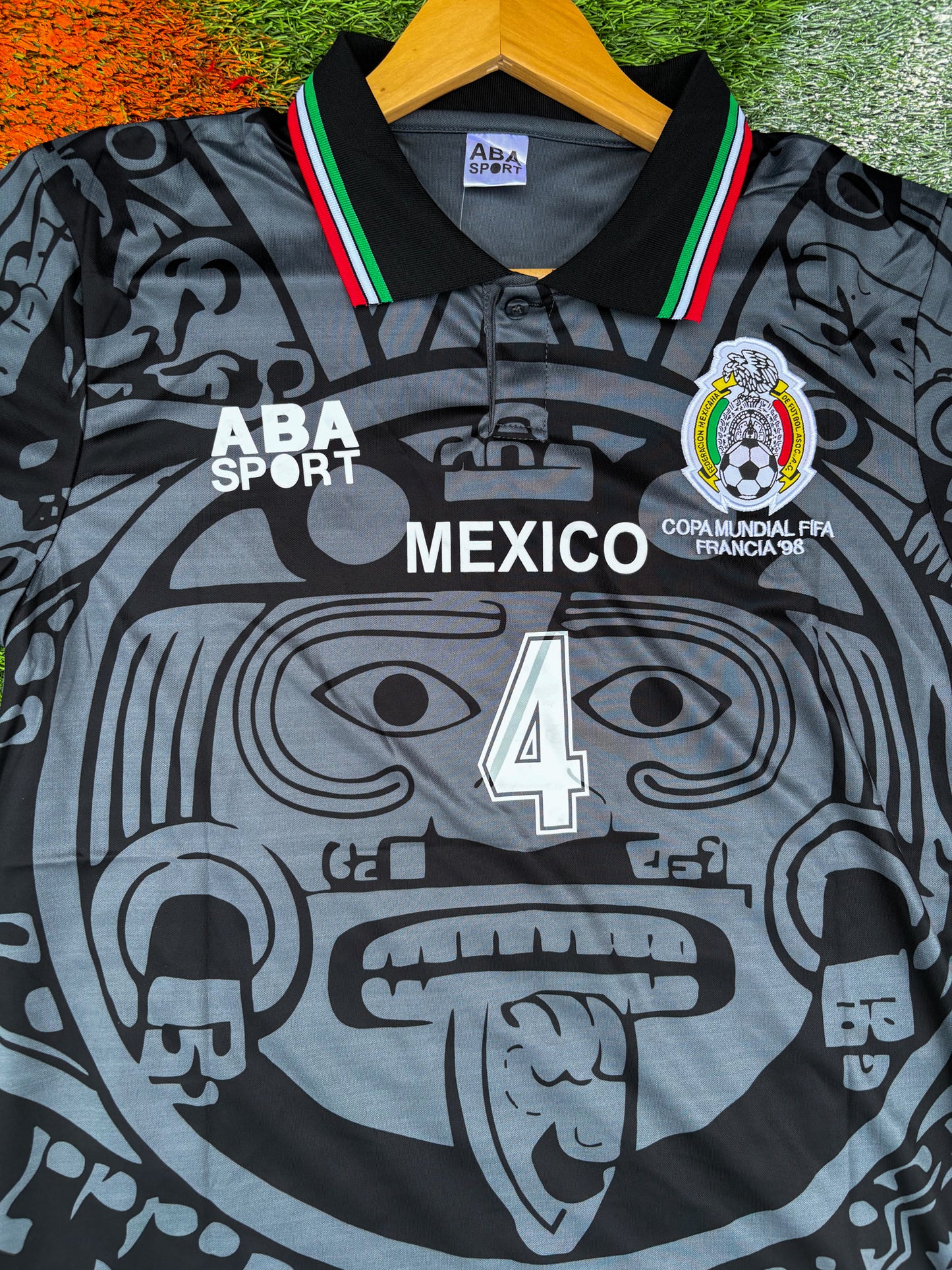 Mexico 1998 Third Jersey – Rafael Márquez #4 – Aztec Calendar Classic