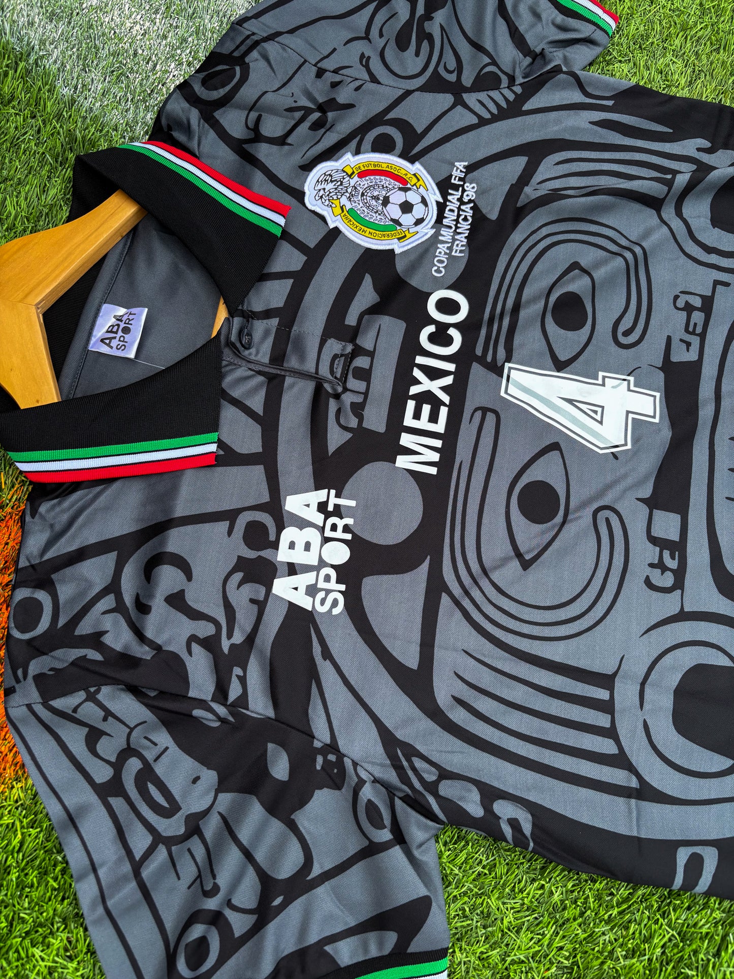 Mexico 1998 Third Jersey – Rafael Márquez #4 – Aztec Calendar Classic