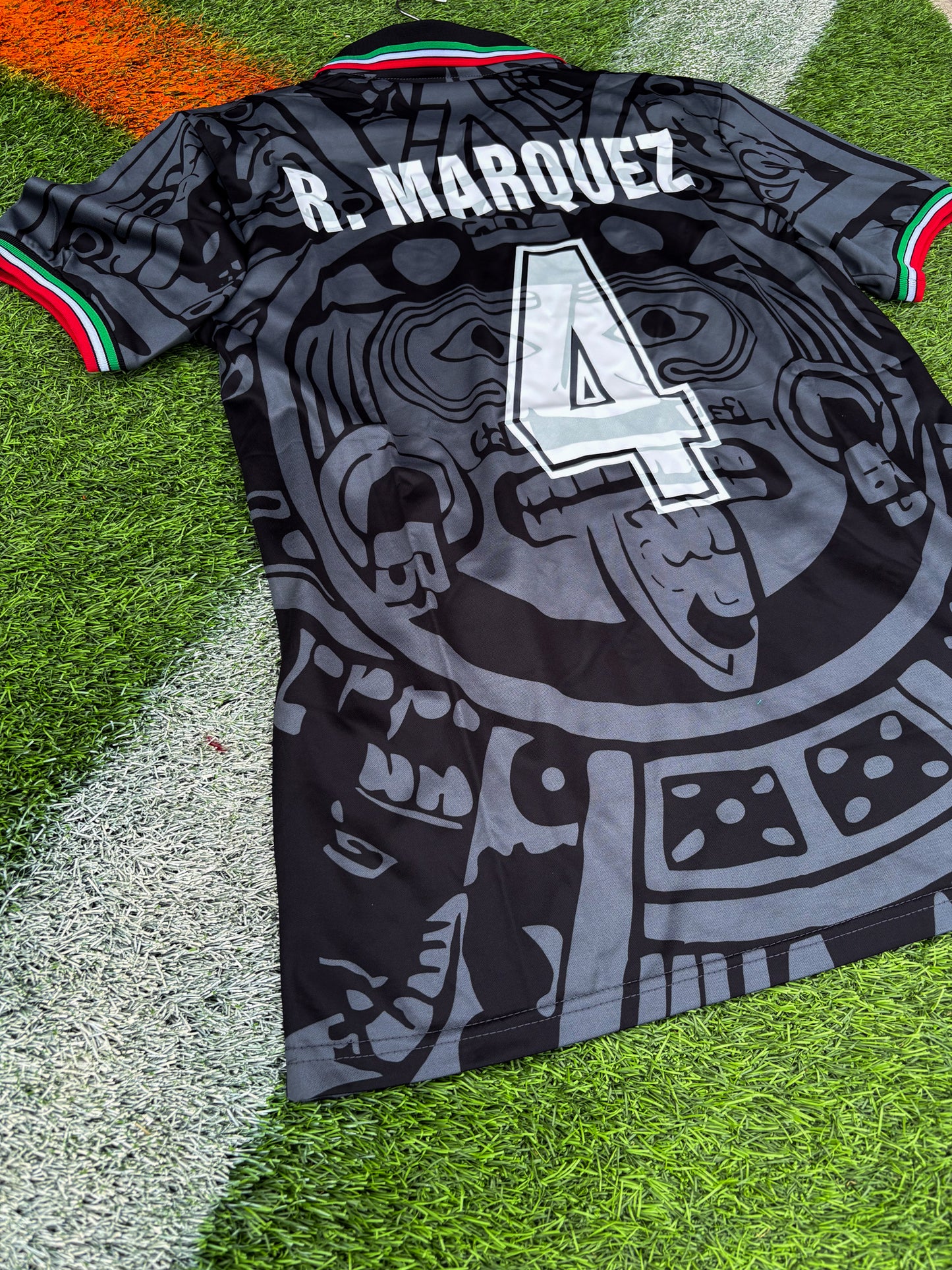 Mexico 1998 Third Jersey – Rafael Márquez #4 – Aztec Calendar Classic