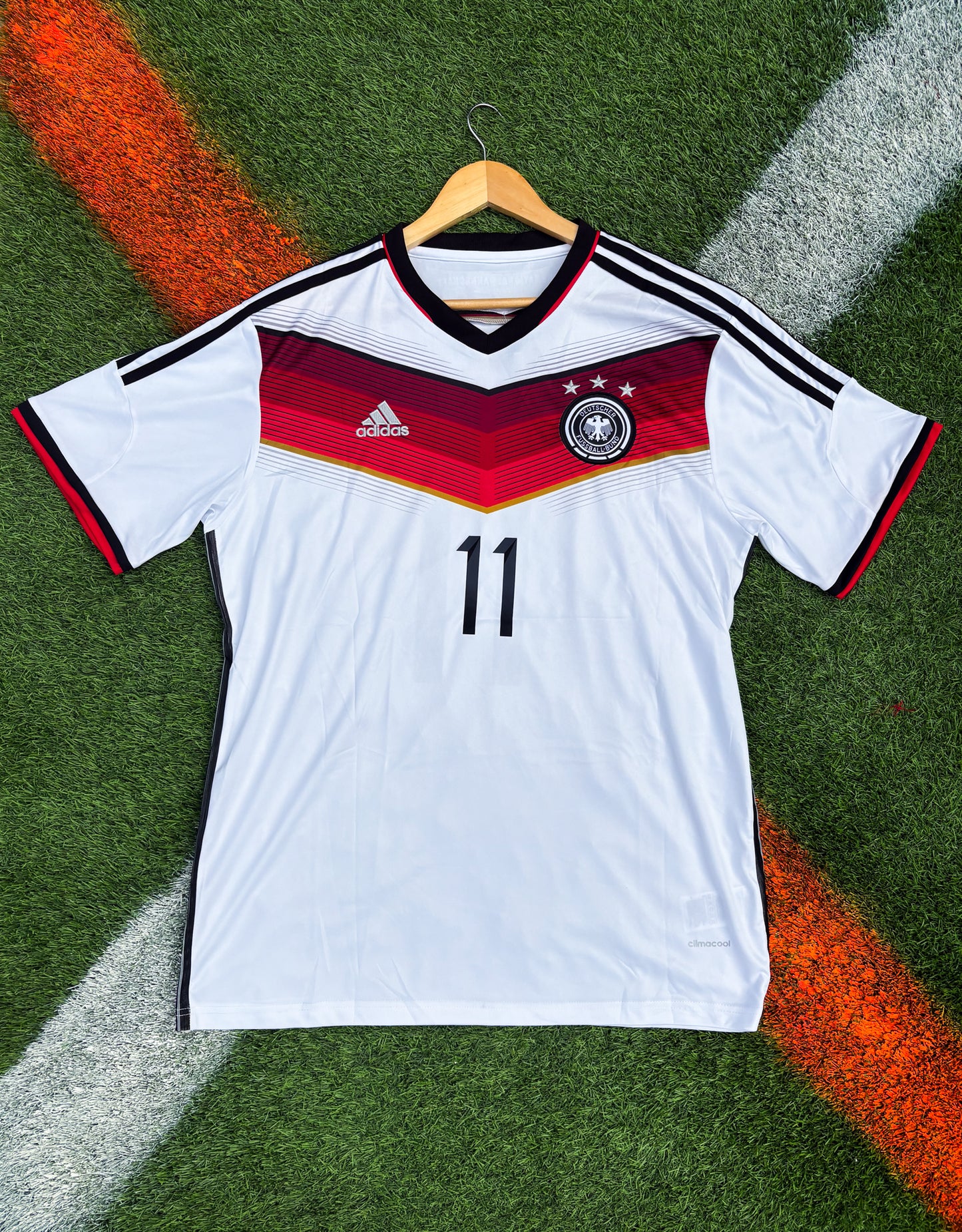 Germany 2014 Home Özil #8 & Götze #19 Iconic World Cup Champions Jersey – Classic White Adidas Kit
