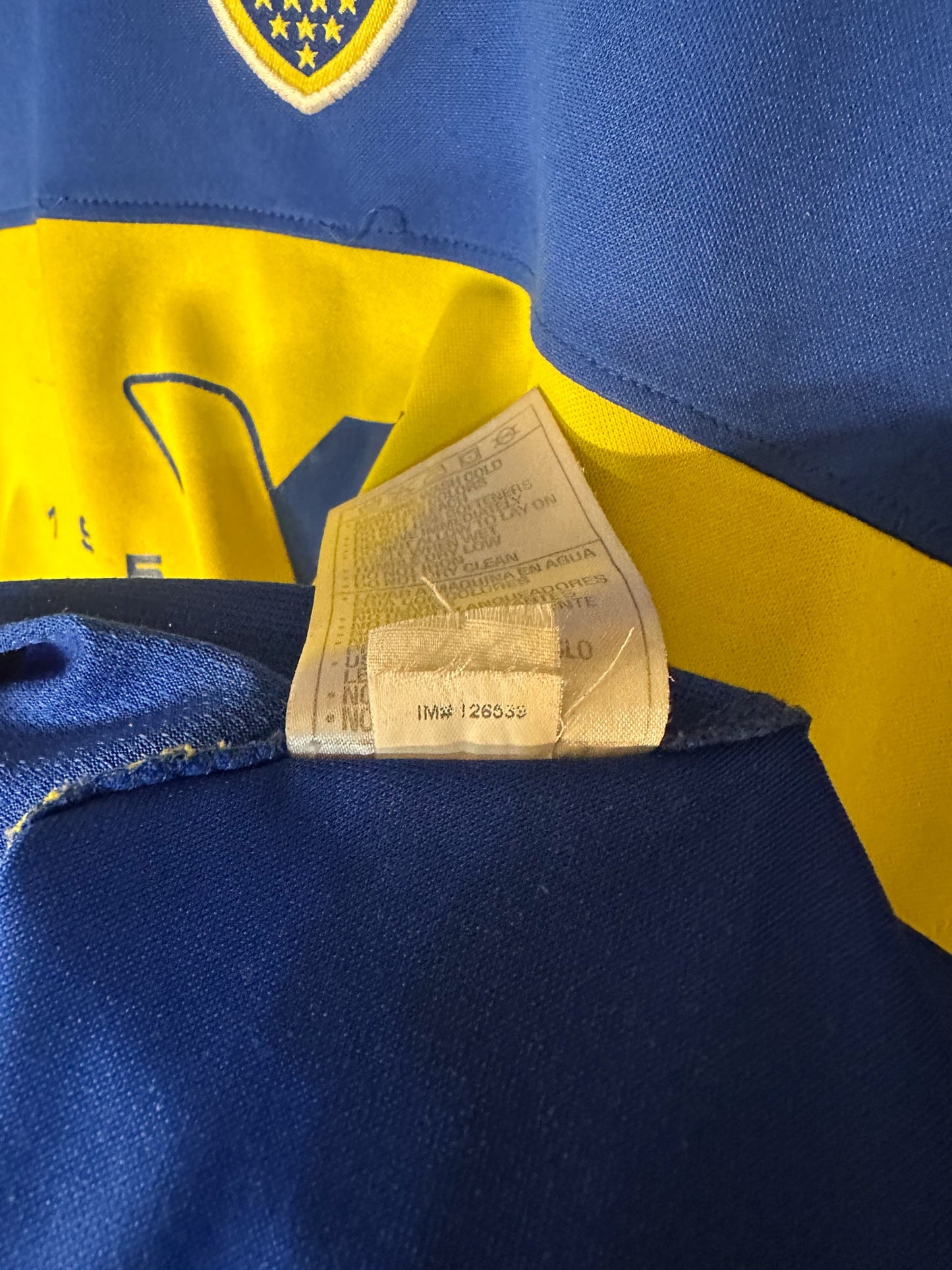 Boca Juniors 2005 Home Jersey – Size M – Blue & Yellow Nike Shirt – 100 year anniversary - MPN( IM# 126539)