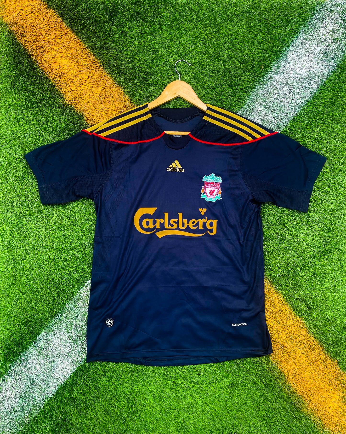 Liverpool 2007–2008 Third Jersey Torres #9 – Retro Black Adidas Premier League Football Shirt - Five Of Cups Official