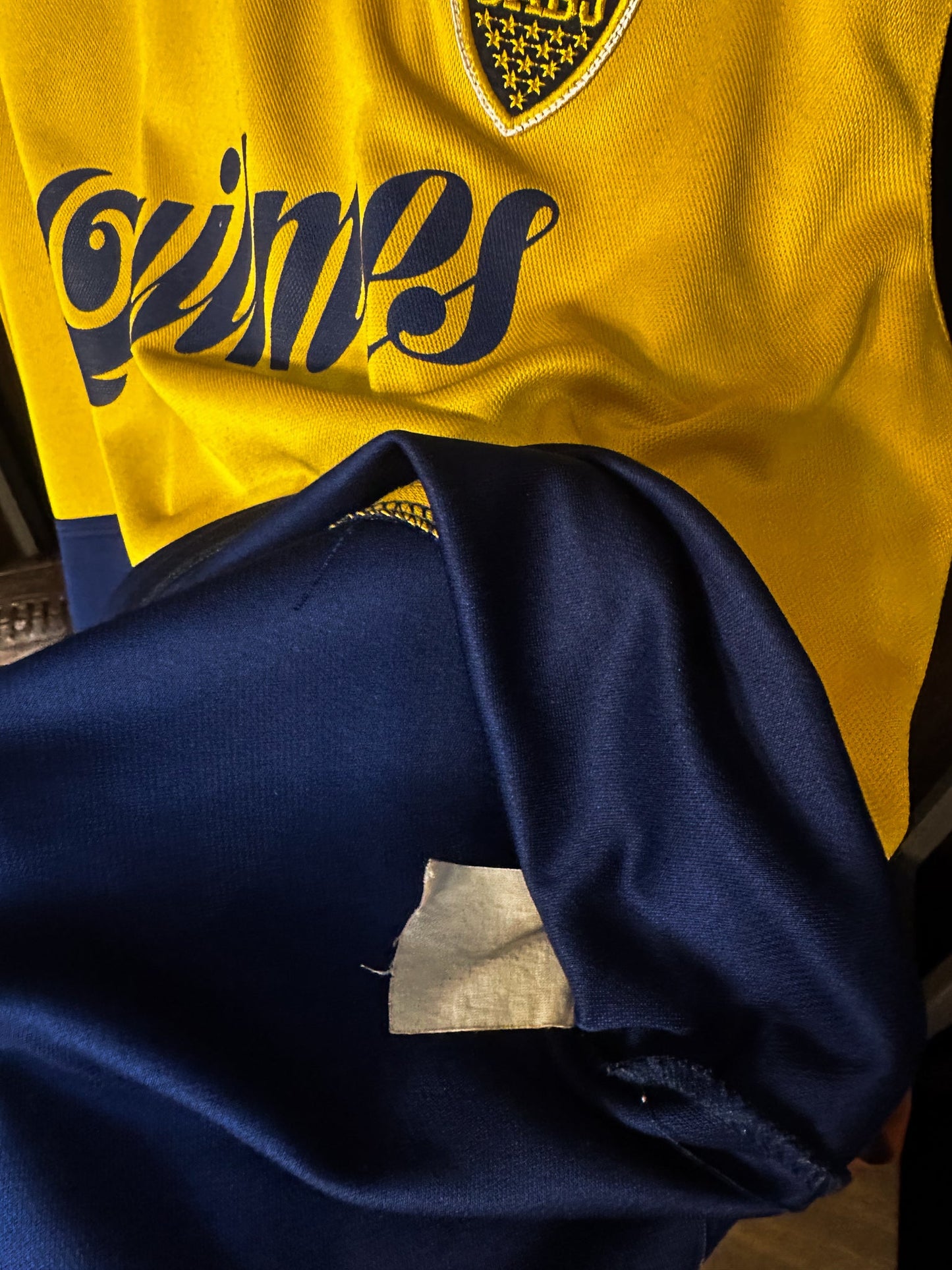 Boca Juniors 1998/2000 Home Long Sleeve Jersey – #14 – Size L – Navy & Yellow Nike Shirt – (MPN: N/A)