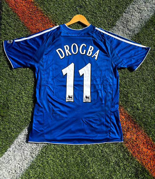 Chelsea 2006–2007 Champions League Home Jersey – Didier Drogba #11 – Adidas CL Edition