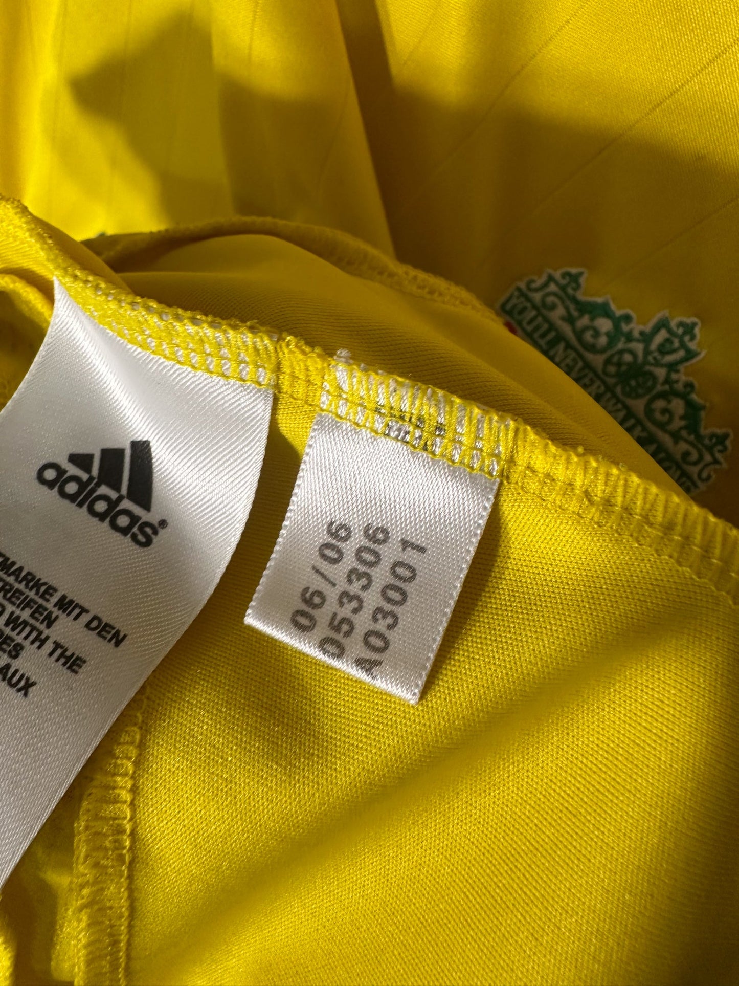 Liverpool 2006/07 Away Jersey – Xabi Alonso #14 – Large – Yellow Adidas Shirt (MPN:053306)