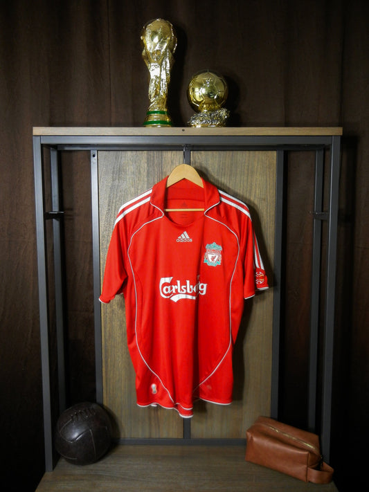 Liverpool 2006–2008 Home Jersey – Steven Gerrard #8 – L – Red Adidas Shirt (MPN: 053327)
