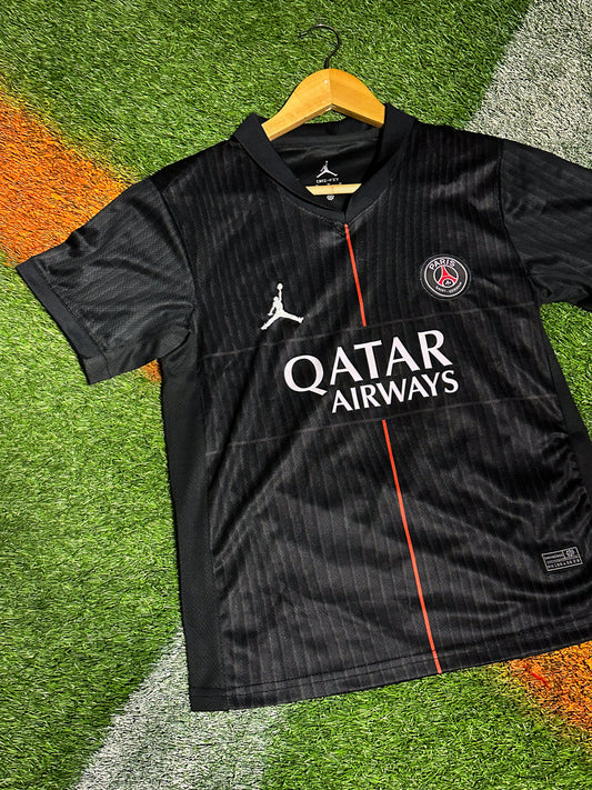 Paris Saint-Germain 2025/2026 Fourth Jersey – Ousmane Dembélé 10- Kids Black Jordan Edition