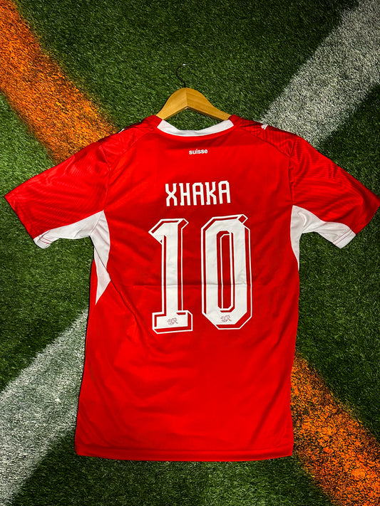 Switzerland 2026 Home Jersey – Granit Xhaka 10- World Cup Red National Team Kit