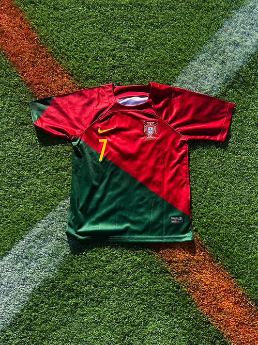 Portugal 2022/2023 Home Jersey – Cristiano Ronaldo #7 Kids jersey -Classic Red Seleção Kit