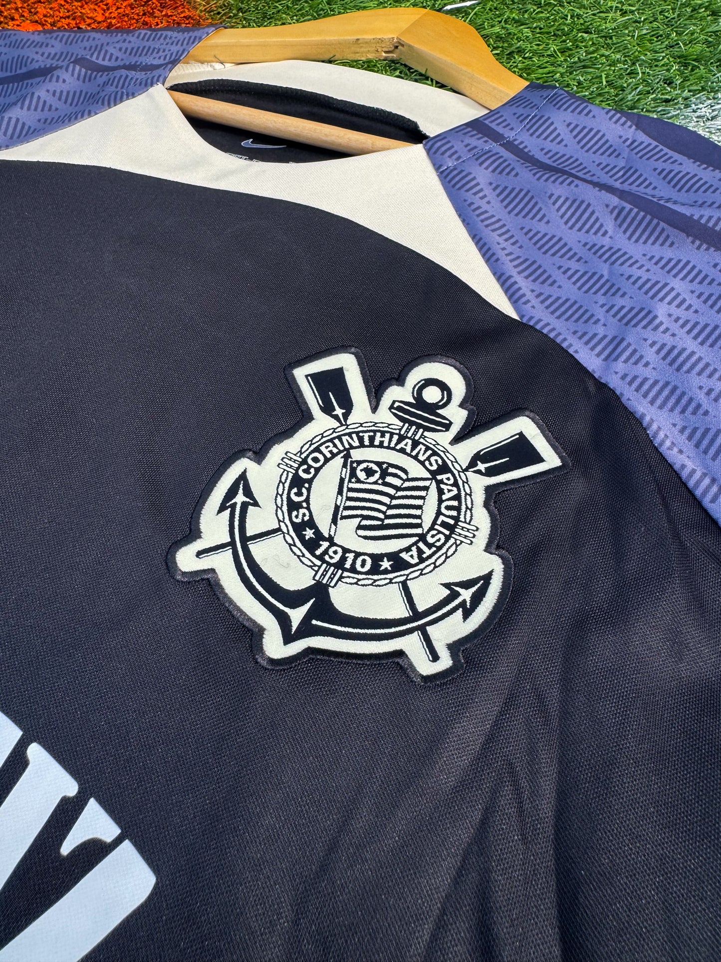 Corinthians 2025 Away Jersey – Black & White Timão Football Kit