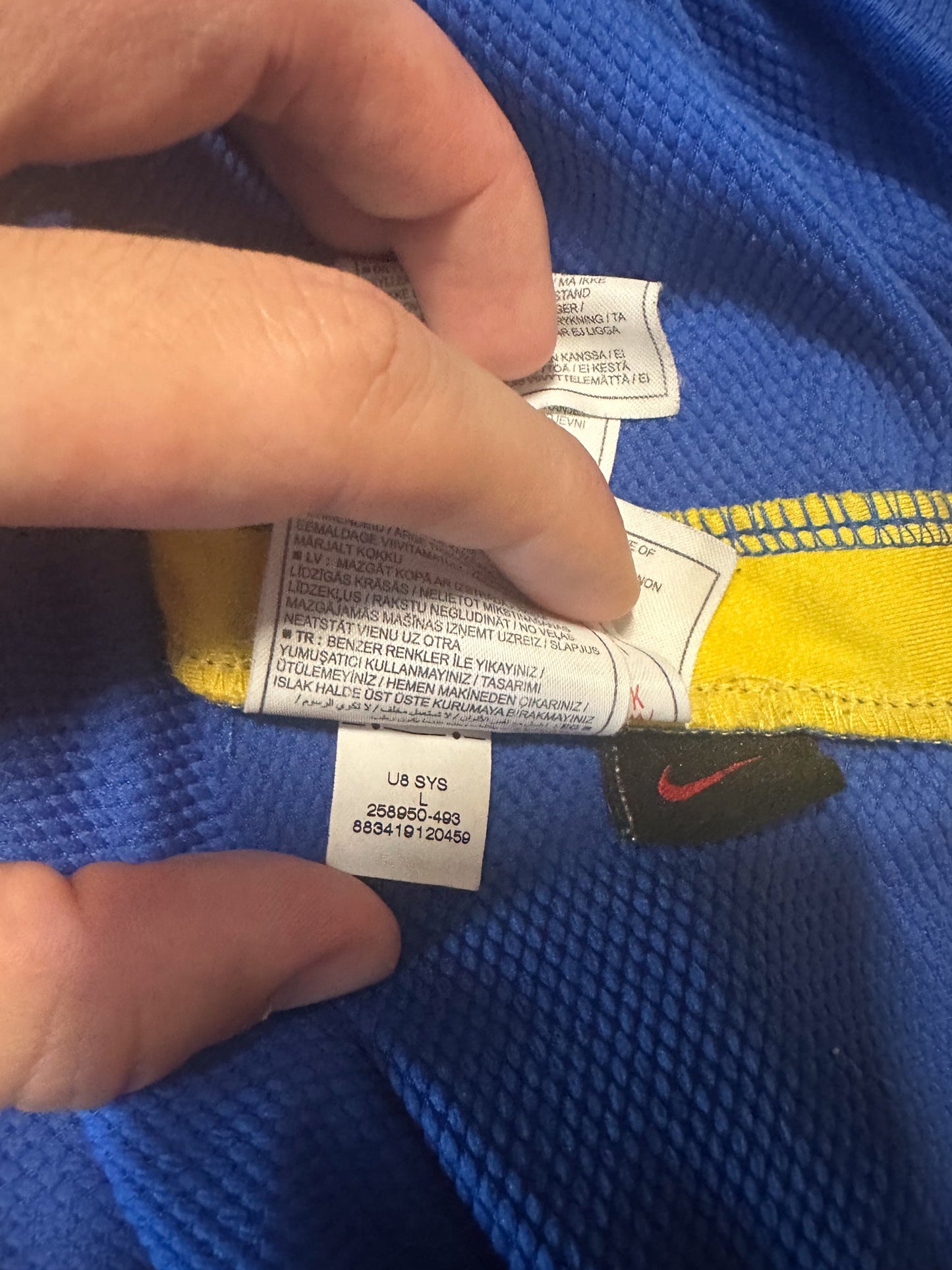 Brazil 2008/2010 Away Jersey – Ronaldinho #10 – Size XL – Blue Nike Shirt (MPN: 258950-493)